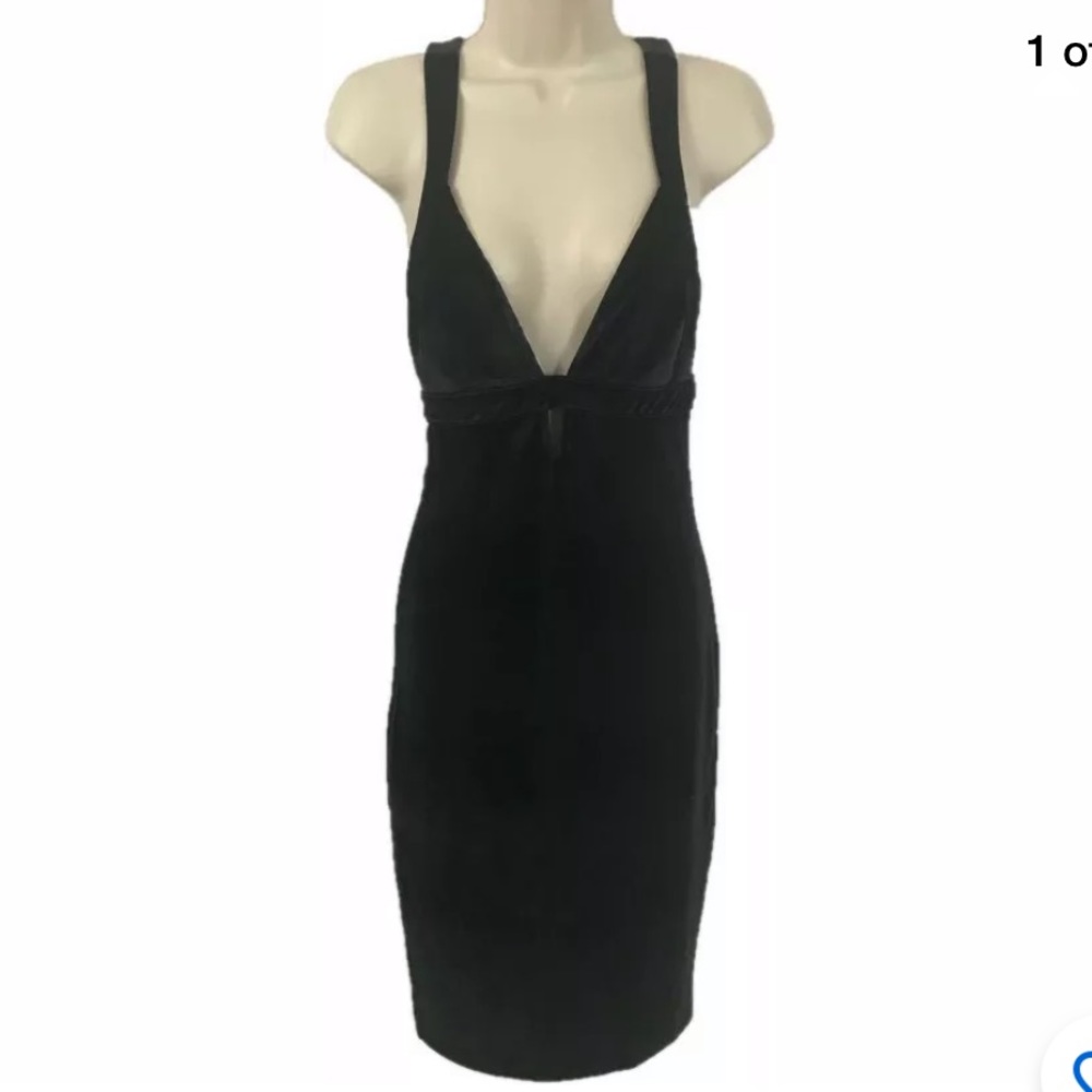 New Express Sheath velour velvet black keyhole dre